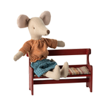 Maileg | Bench, Mouse Red