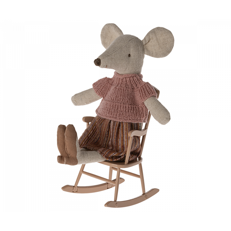 Maileg Rocking Chair-Dark Powder Mouse Size '24