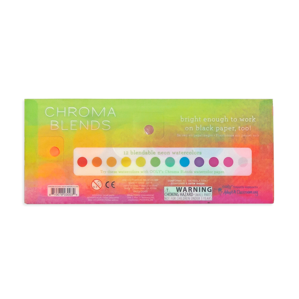 Ooly Chroma Blends Watercolor Paint Set - Neon