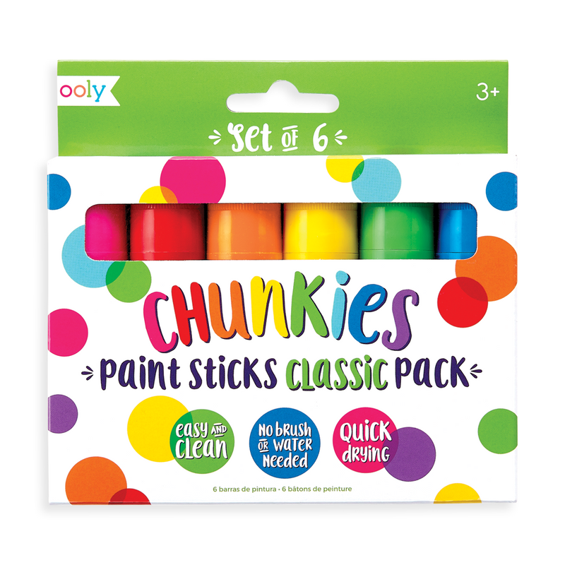 Ooly Chunkies Paint Sticks - Classic Pack - Set of 6