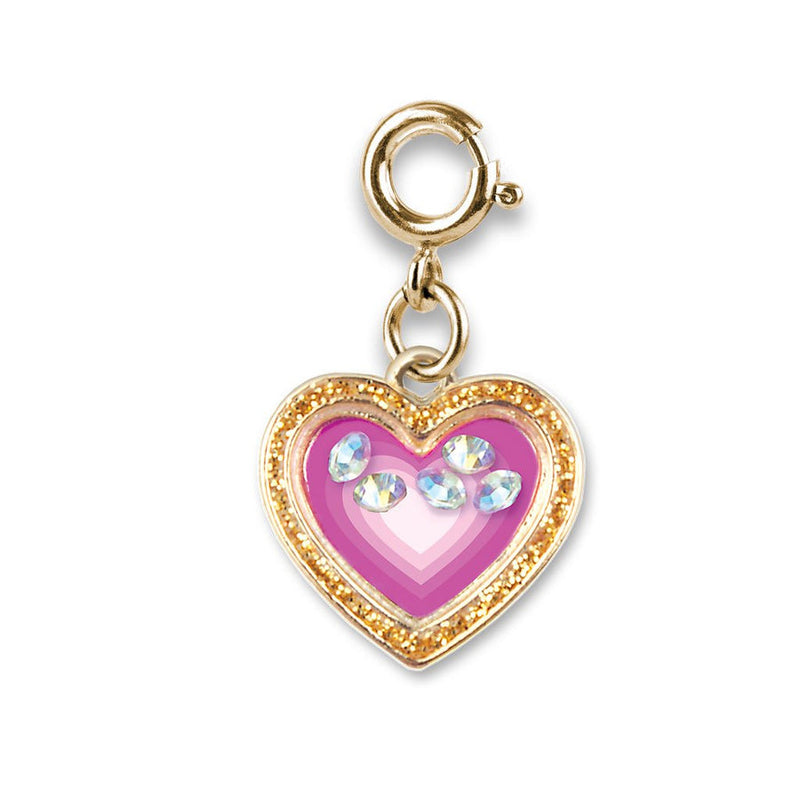 Gold Heart Shaker Charm