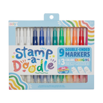 Ooly Stamp-A-Doodle Double-Ended Markers - Set of 12