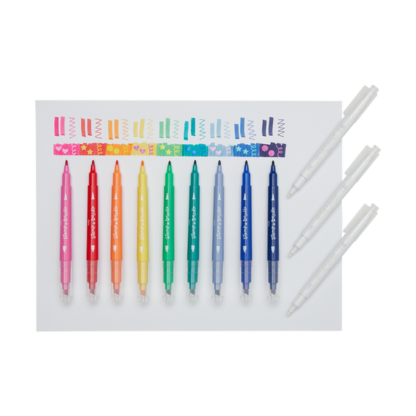 Ooly Stamp-A-Doodle Double-Ended Markers - Set of 12