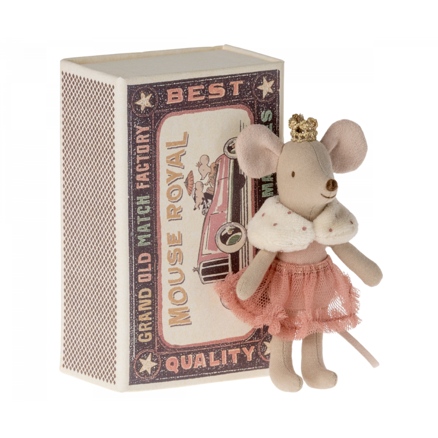 Maileg Princess Mouse, Little Sister in Matchbox