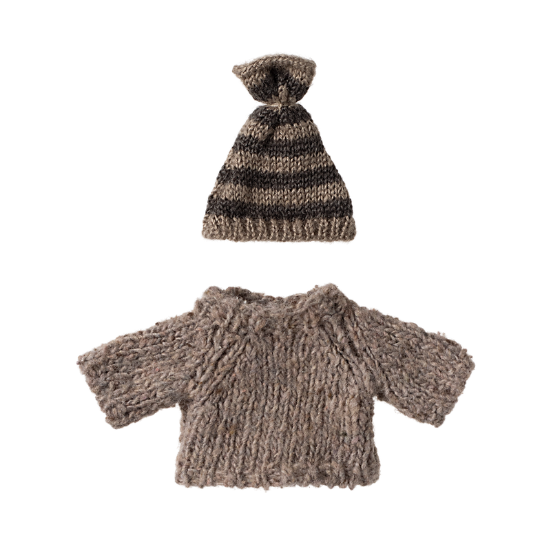 Maileg| Knitted Sweater And Hat, Big Brother Mouse