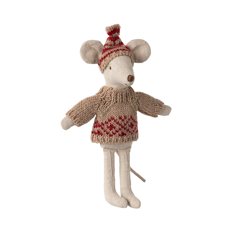 Maileg| Knitted Sweater And Hat, Mum Mouse