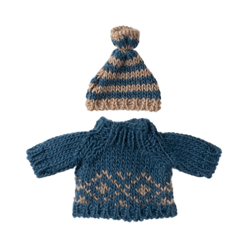 Maileg| Knitted Sweater And Hat, Dad Mouse