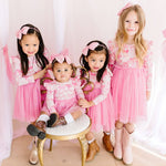 Sweet Wink - Coquette Bow Long Sleeve Tutu Dress - Kids Clothes: 2T