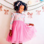 Nutcracker Christmas Long Sleeve Tutu Dress