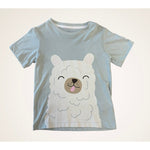 Llama  | Bamboo-Pima Cotton T-Shirt | Light Blue