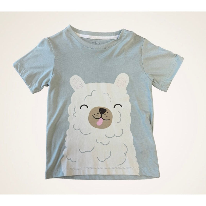 Llama  | Bamboo-Pima Cotton T-Shirt | Light Blue