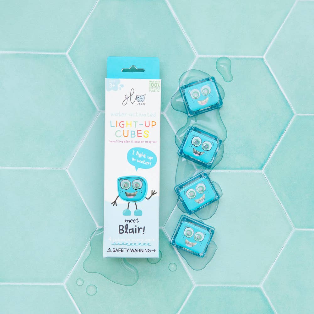 Glo Pals | Sensory Light-Up Cubes | Blue Blair