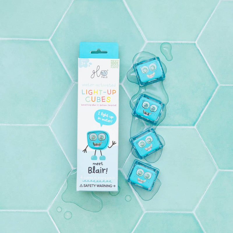 Glo Pals | Sensory Light-Up Cubes | Blue Blair