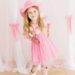 Sweet Wink - Coquette Bow Long Sleeve Tutu Dress - Kids Clothes: 2T