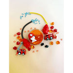 Earth Grown KidDoughs (KidDoughs by EGKD) - Fire Station (Cherry Mango) KidDough Play Kit