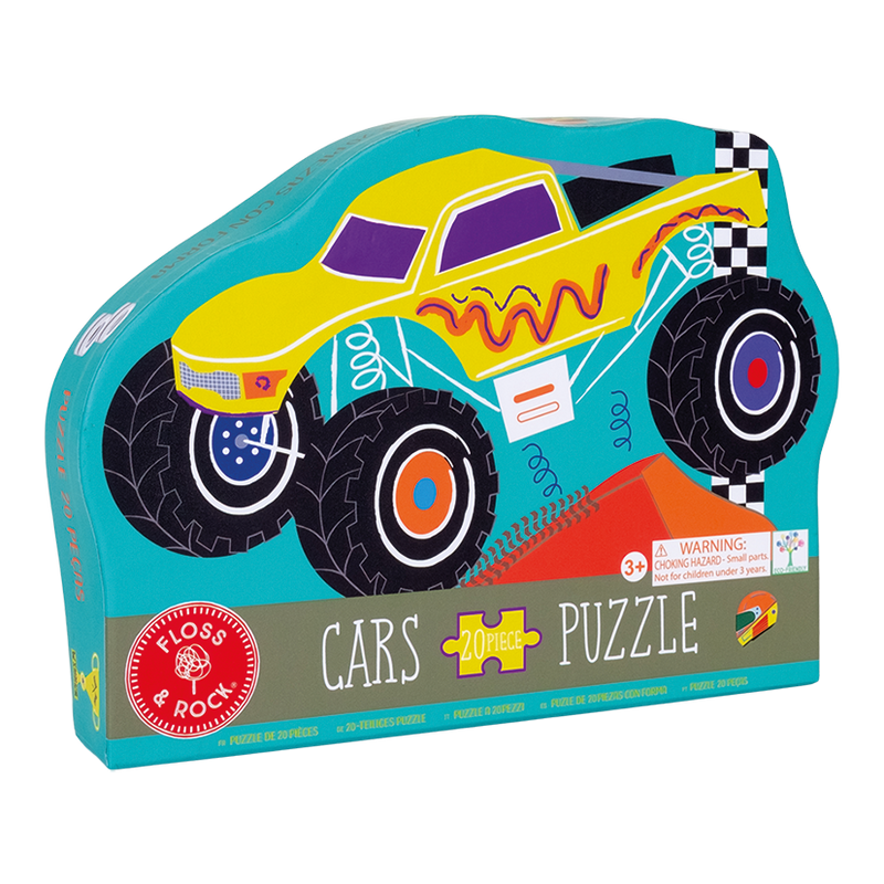 Floss and Rock - Cars 20pc "Monster Truck" Shaped Jigsaw with Shaped Box