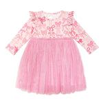 Sweet Wink - Coquette Bow Long Sleeve Tutu Dress - Kids Clothes: 4T