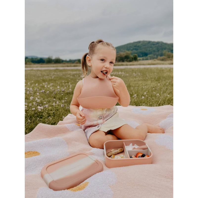 Divided Silicone Bento Lunch Box | Pink Tie Dye