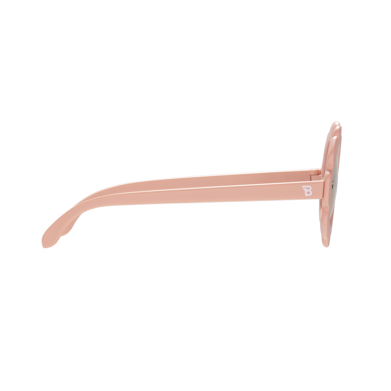 Polarized Flower Sunglasses - Peachy Keen/Rose Gold Mirrored Lens