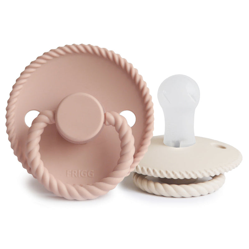 FRIGG Rope Silicone Baby Pacifier - Blush/Cream