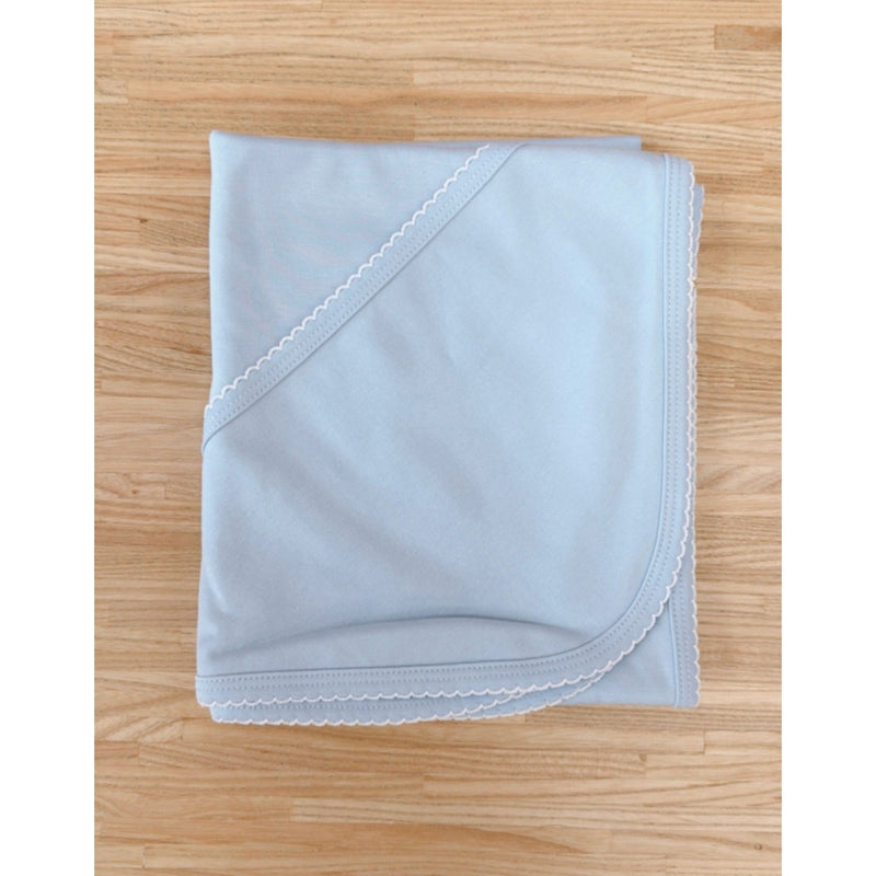 Pima Baby Blanket - Light Blue