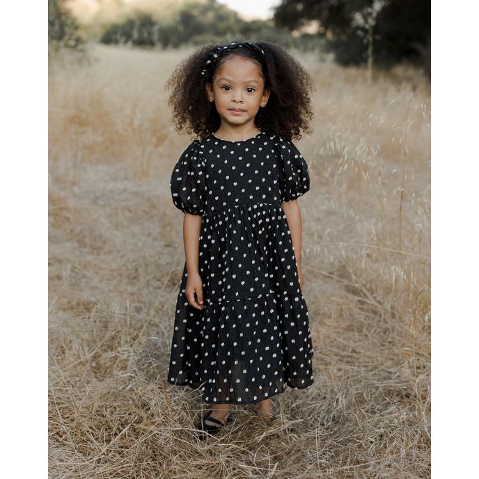 Chloe Dress | Black & Ivory Dots