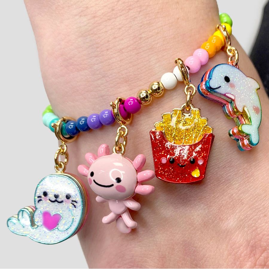 Gold Swivel Axolotl Charm