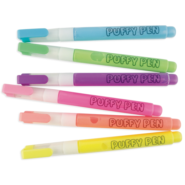 Ooly Magic Puffy Pens - Neon -Set of 6