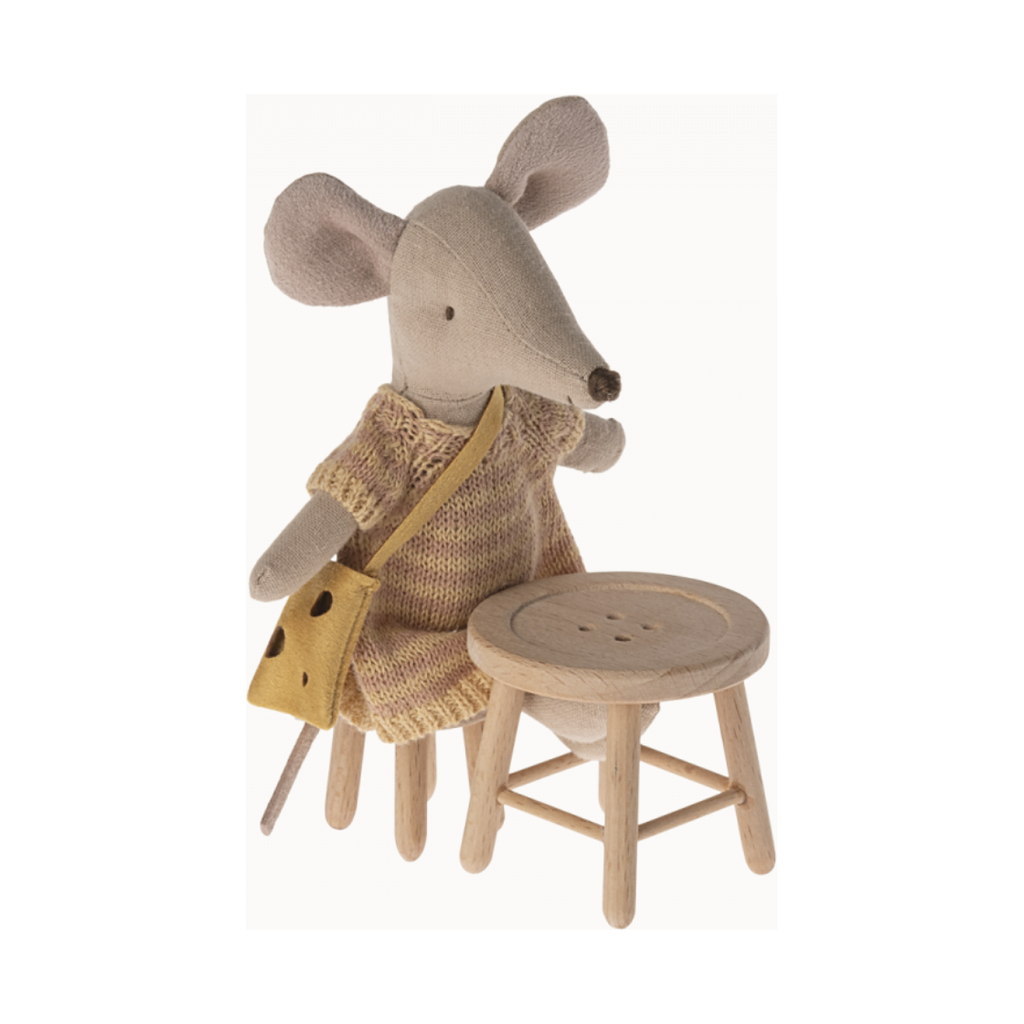 Maileg Table and Stool Set Mouse Size '24