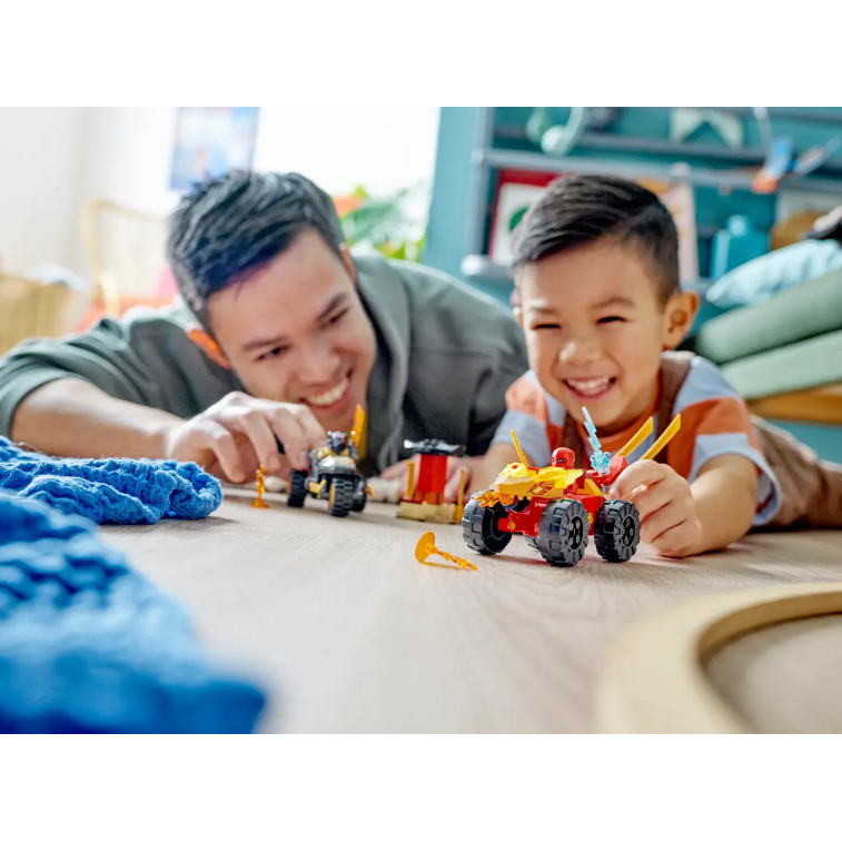 LEGO Kai and Ras's Car and Bike Battle