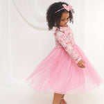 Sweet Wink - Coquette Bow Long Sleeve Tutu Dress - Kids Clothes: 2T