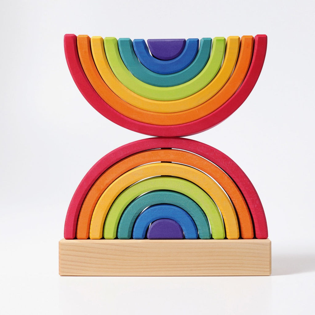 Grimm's Wooden Rainbow Stacking Tower