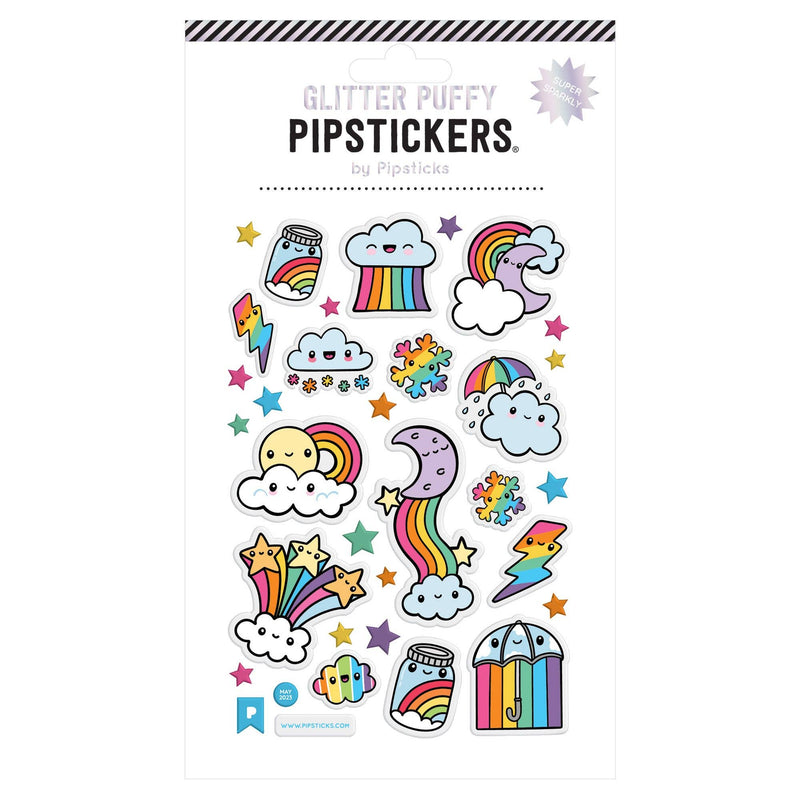 Puffy Cloudbursts Stickers