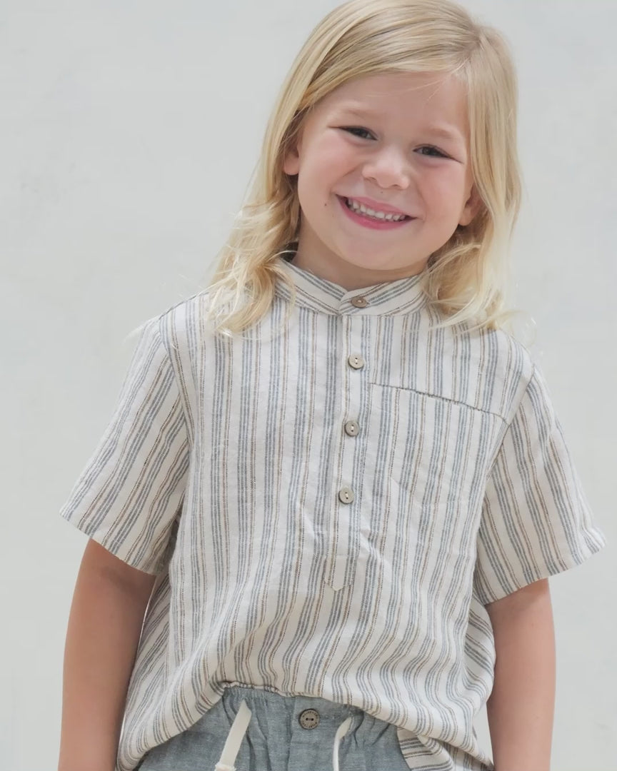 Rylee + Cru Mason Shirt || Nautical Stripe