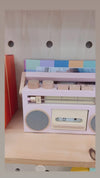 Retro Wooden Tape Recorder - Pink (Final Sale)