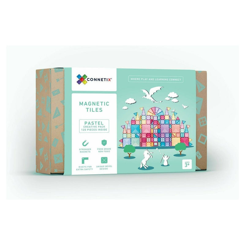 Connetix - Pastel Creative Pack - 120 Piece Happy Monkey Baby & Kids