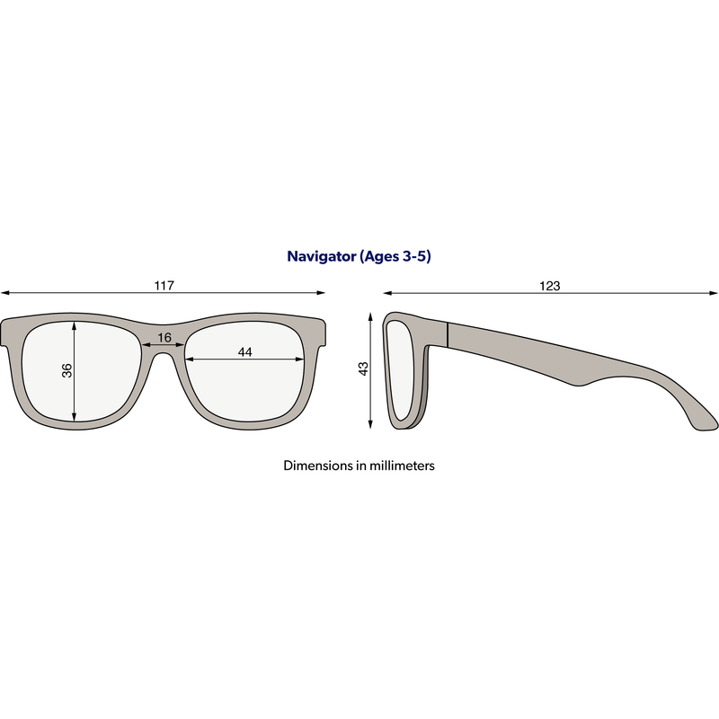 Babiators Blue Crush Navigator - Light Glasses Happy Monkey Baby & Kids