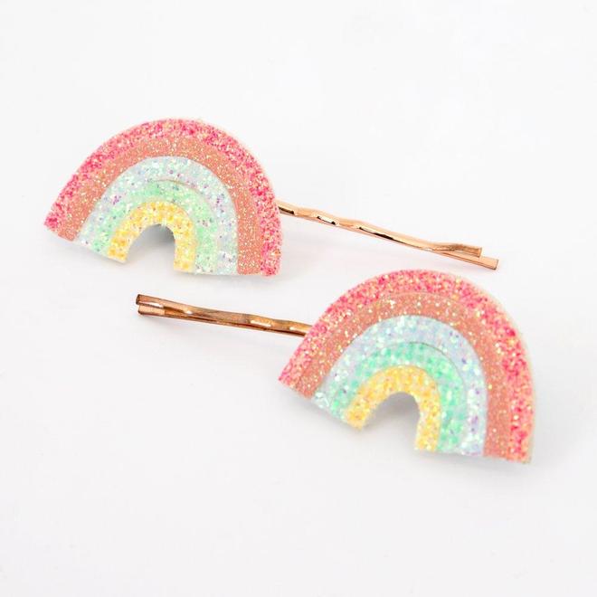 Meri Meri Glitter Rainbow Hair Slides (set of 2) Happy Monkey Baby & Kids