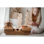 Q Toys Wooden Pirate Ship Happy Monkey Baby & Kids