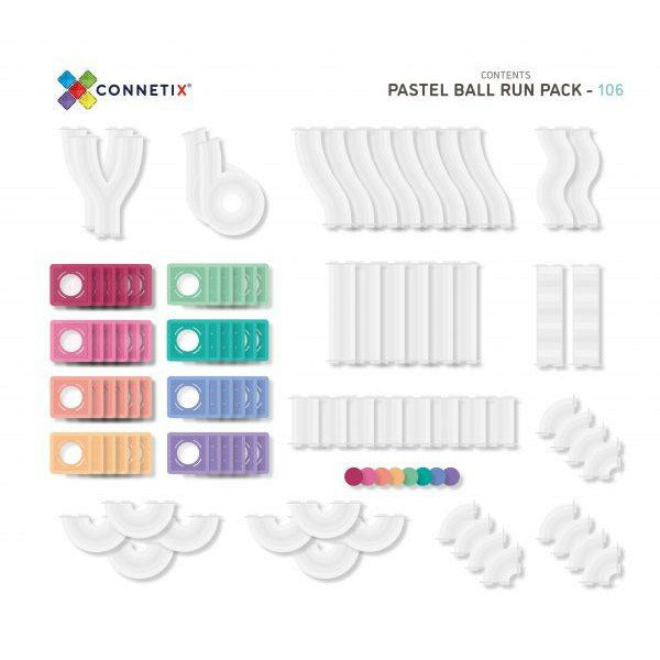 Connetix | Pastel Ball Run 106pcs (Ships in one week)