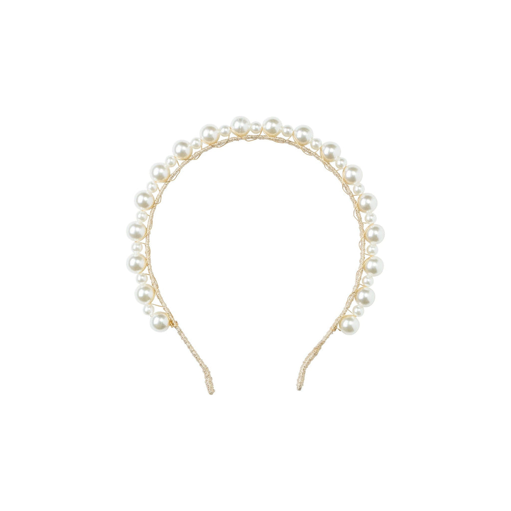 Project 6 NY Kids - Uneven Pearls Headband - Gold/Ivory