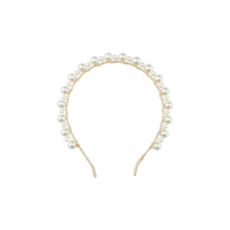 Project 6 NY Kids - Uneven Pearls Headband - Gold/Ivory