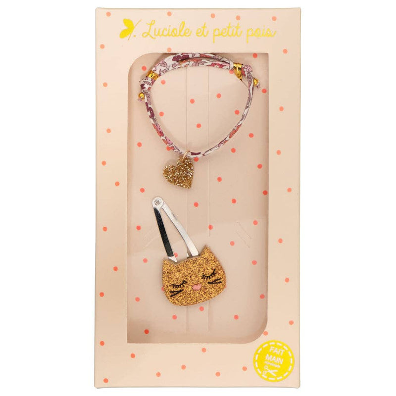 Hair Clip & Bracelet - Cat & Ava Spring