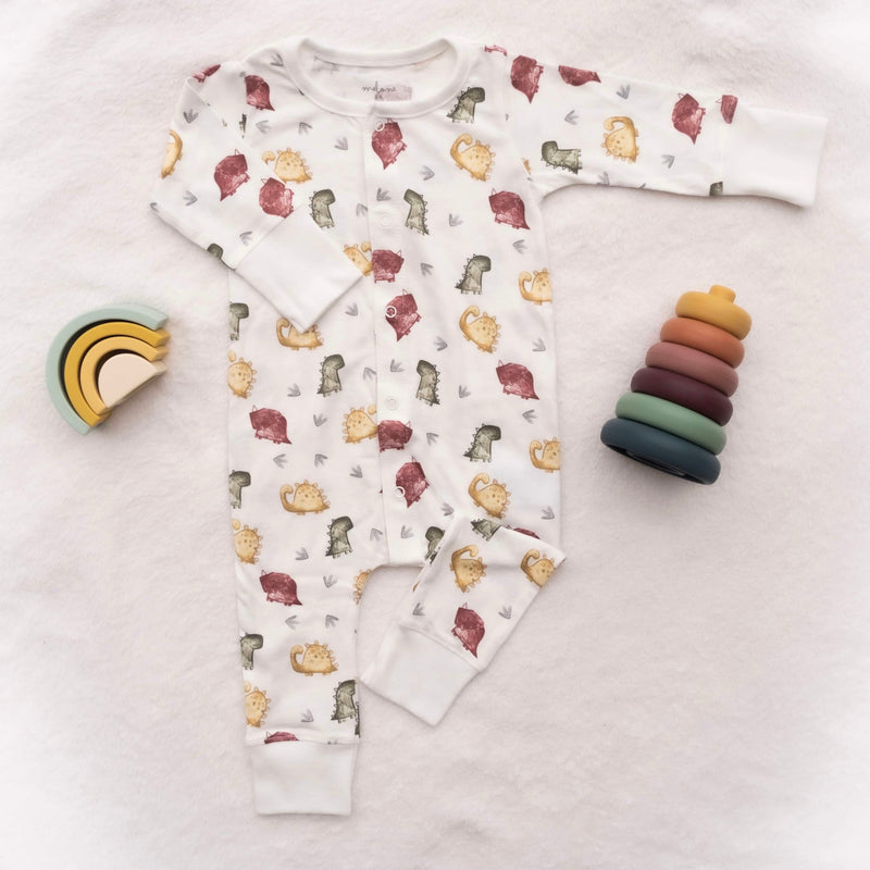 Dino Friends Baby Romper | Bamboo Pima