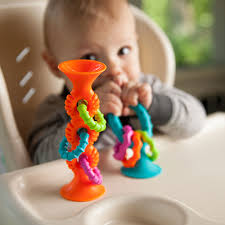 Fat Brain Toys-PipSquigz Loops- Orange Happy Mokey Baby and Kids