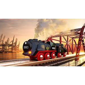 Brio Battery-Operated Steaming Train Happy Monkey 