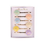 Meri Meri Enamel Shell Hair Slides (x 6) Happy Monkey Baby & Kids