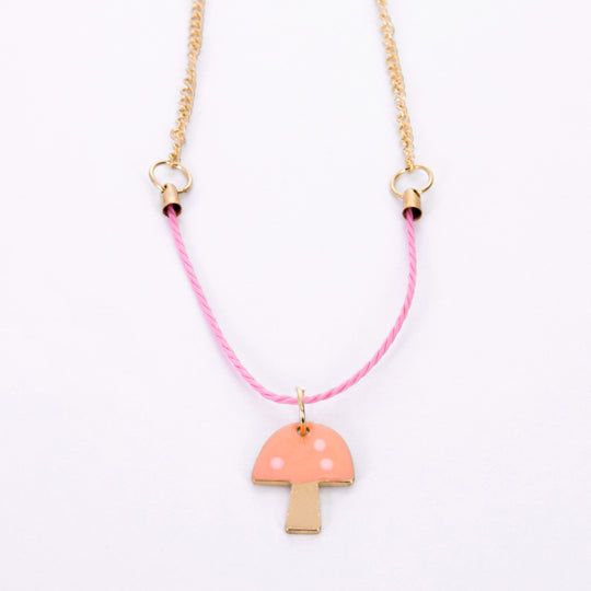 Enamel Mushroom Necklace (Final Sale)