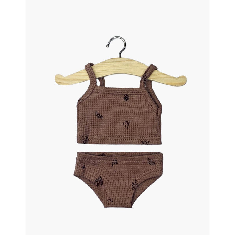 Minikane Doll Clothes- Underwear In Vegetal/Chestnut