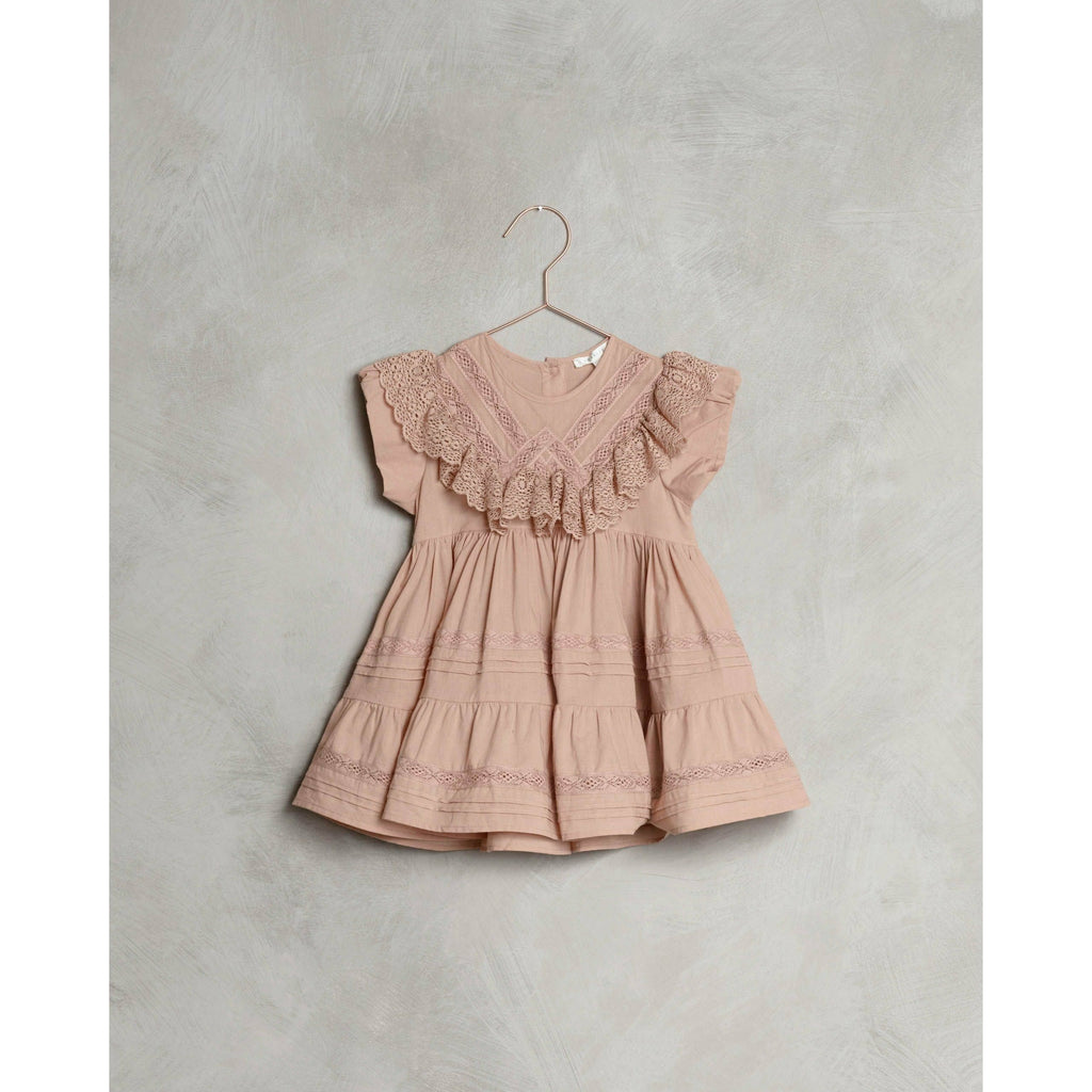 Noralee- Goldie Dress | Dusty Rose Happy Monkey Baby and Kids